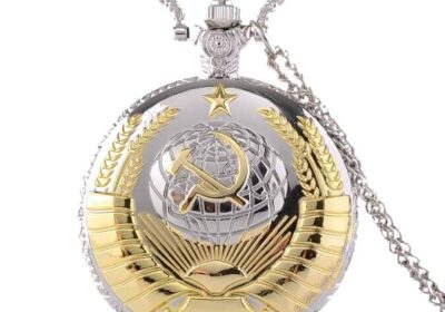 Нов джобен часовник с герба на Съветския съюз СССР комунизъм