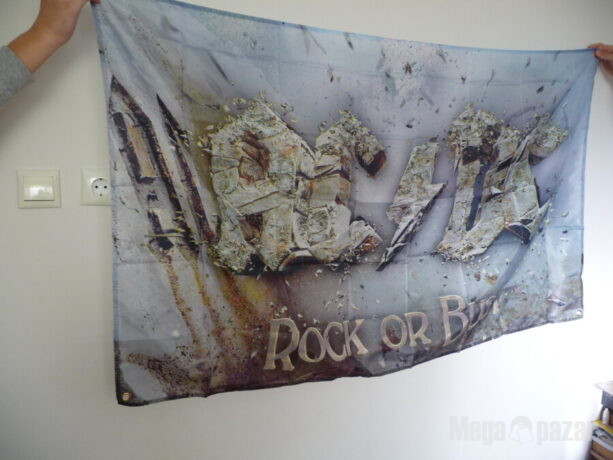 AC/DC Rock or Bust хеви метъл флаг постер рок Ей Си Ди Си знаме