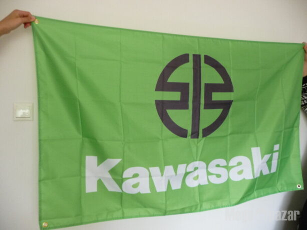 Kawasaki знаме флаг мотори пистов ендуро реклама скорост Кавазаки