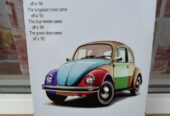Fолксваген Бийтъл Volkswagen Beetle Кола метална табела класика