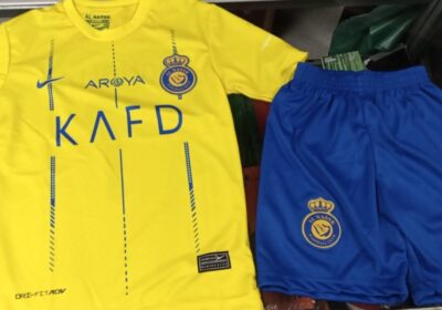 спортен екип роналдо ал насар  нов размер 134-146см тениска и шорти