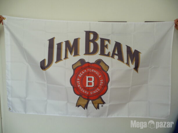 Jim Beam знаме флаг Джим Бийм бърбън уиски реклама бяло лед