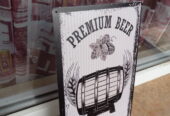 Метална табела бира рекламна бъчва бирария бар Premium beer Best Quality буре