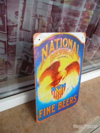 Метална табела бира National Brewing co Fine beer реклама