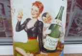 Метална табела алкохол шампанско вино повод празник сухо рекламна реклама