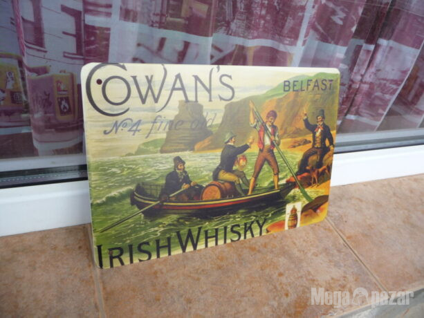 Метална табела ирландско уиски отлежало Белфаст Cowan’s