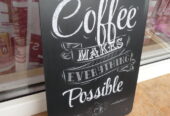 Метална табела кафе Кафето прави всичко възможно кафенето