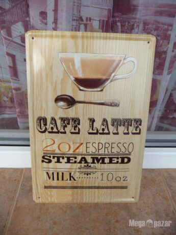 Метална табела кафе Лате Cafe Latte espresso еспресо мляко