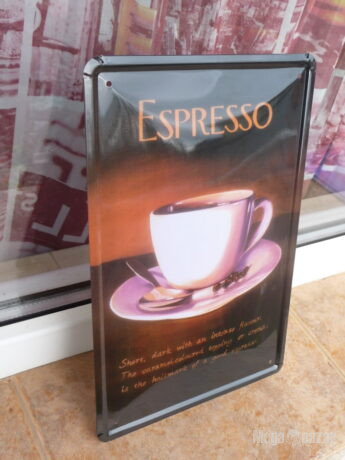 Метална табела кафе Еспресо 3 в 1 кафене кафенце бар машина