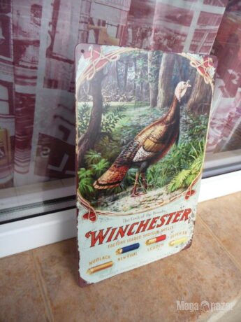 Метална табела разни патрони Уинчстер Winchester пуйка фазан лов пернати
