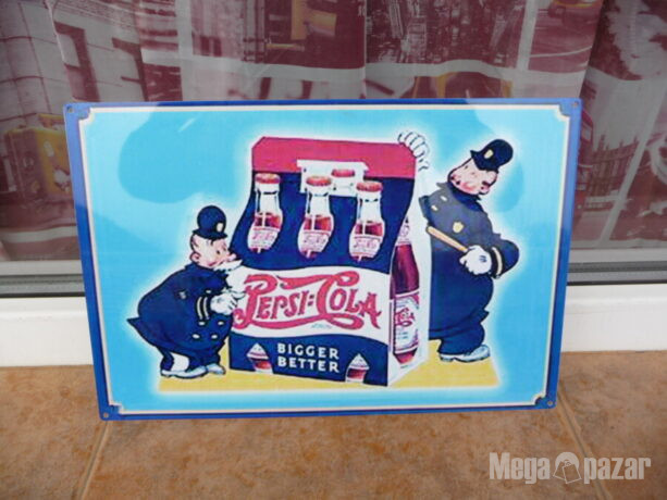 Метална табела Pepsi Cola Пепси кола полицаи бутилки хладилник