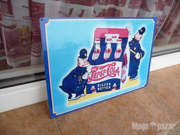 Метална табела Pepsi Cola Пепси кола полицаи бутилки хладилник