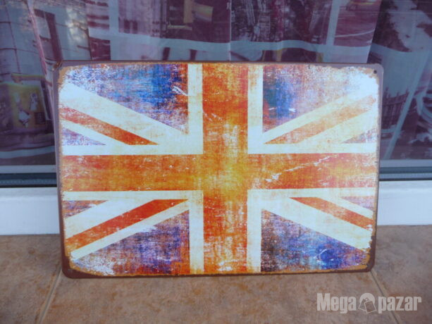 Метална табела знаме Англия Великобритания ретро UK Лондон