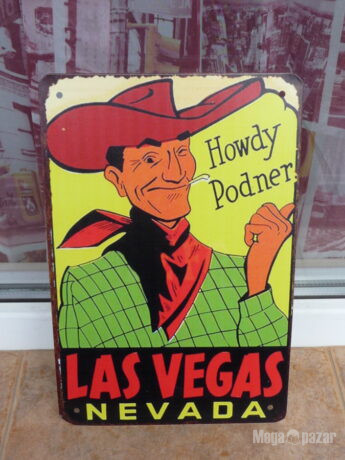 Метална табела Las Vegas Лас Вегас Невада хазарт каубой пура