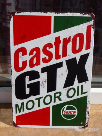 Метална табела кола Castrol GTX Кастрол моторно масло реклама смяна масла