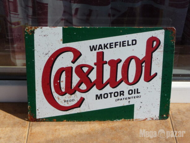 Метална табела кола Castrol motor oil Кастрол моторно масло реклама
