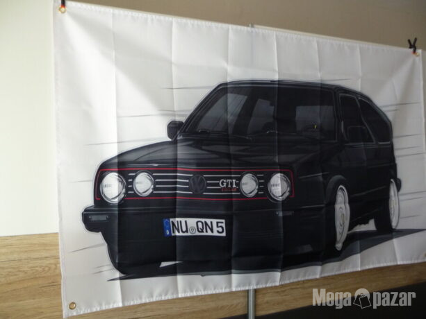 Volkswagen Golf GTI знаме флаг Фолксваген Голф голфче класика
