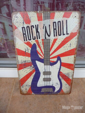 Метална табела музика Rock ‘n roll рок енд рол китара декор